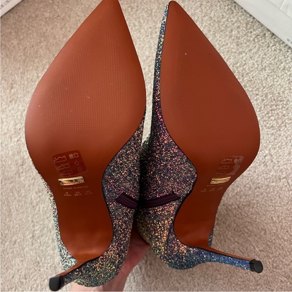 L’Intervalle Lucia pink iridescent glitter stiletto bootie - Picture 5 of 12